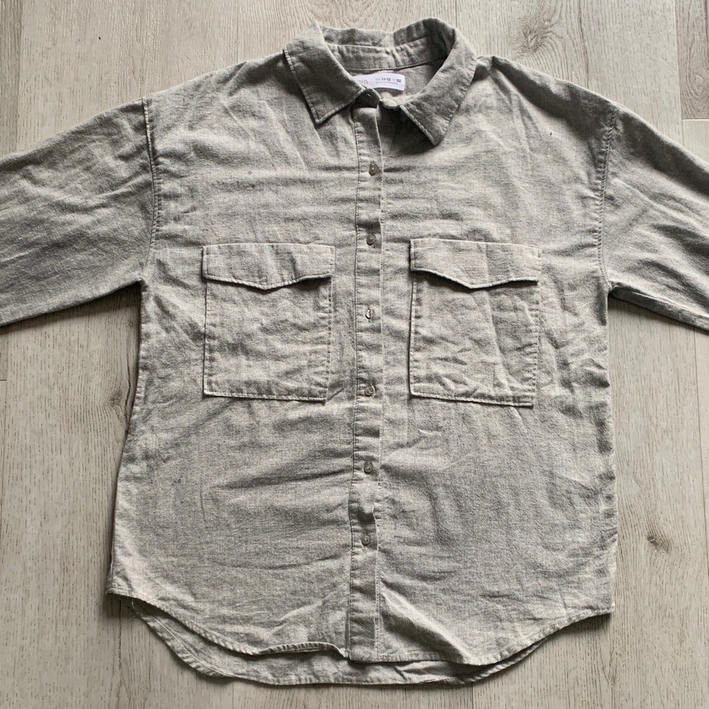 Zara Big Girls 11-12 Soft Cotton Fall Button Down Shirt